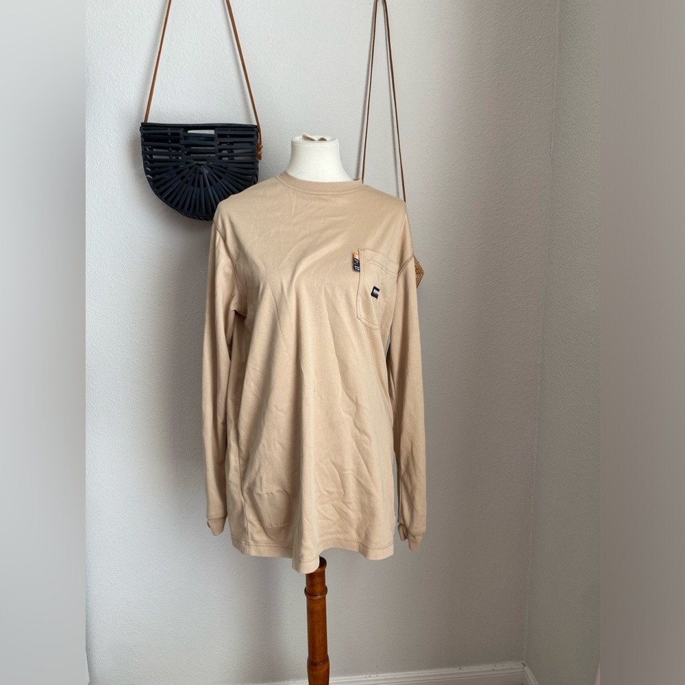 Berne Flame Resistant HRC 2 Long Sleeves Blue Pullover T-Shirt, Size Large